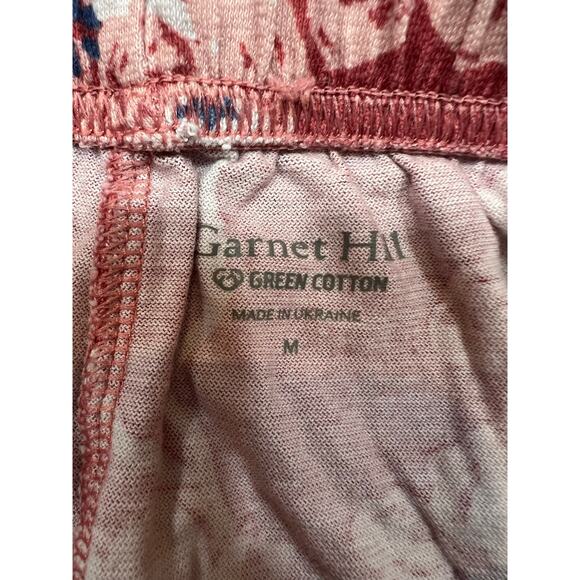 Garnet Hill Pajamas Asian wrap Green Cotton Cherry Blossom Size M A554 - Picture 5 of 8